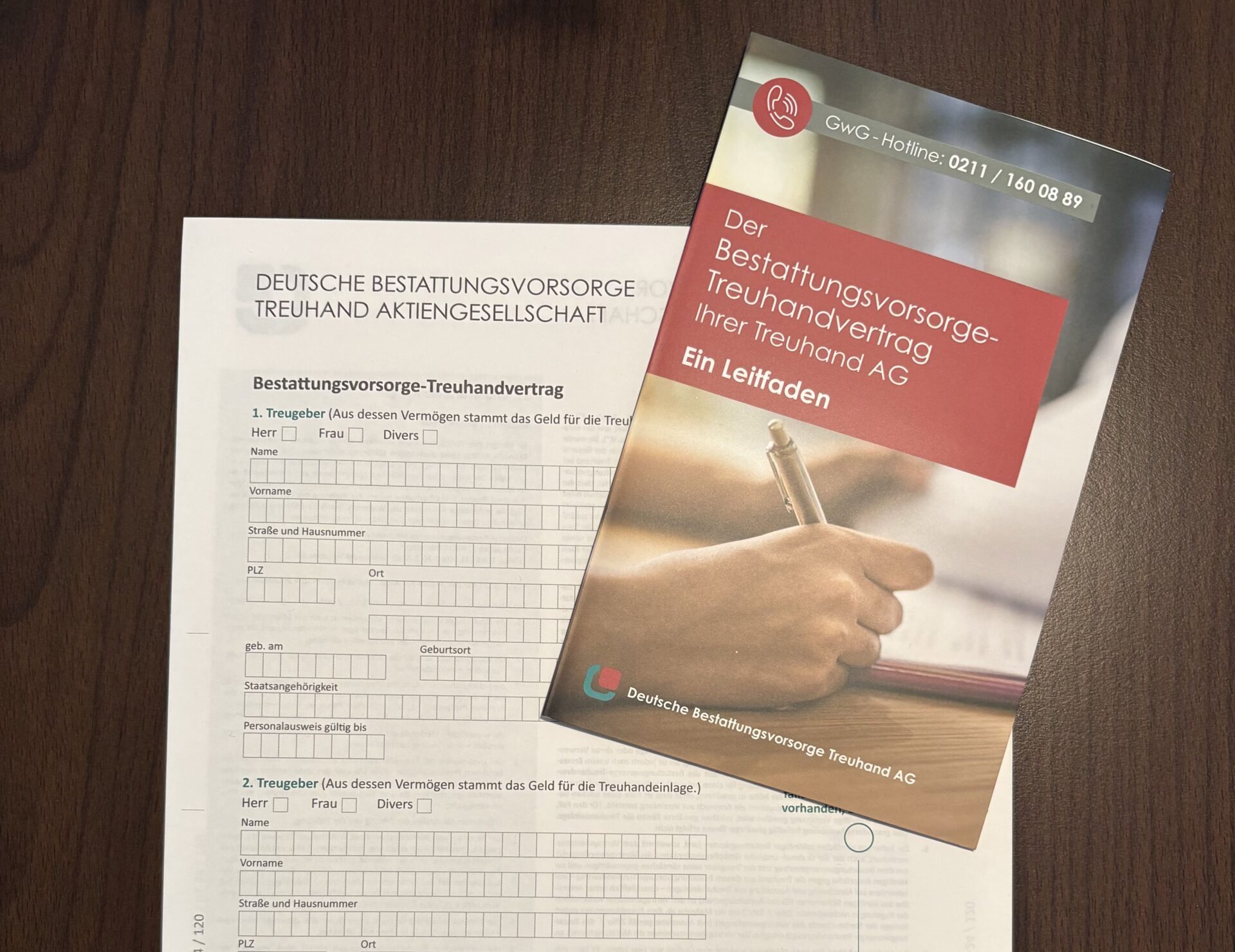 Info Flyer der Treuhand AG zur Bestattungsvorsorge